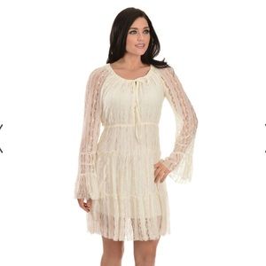 Scully Lace Long Sleeve Mini Dress